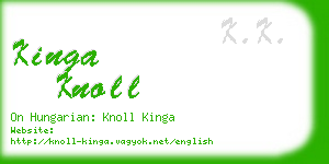 kinga knoll business card